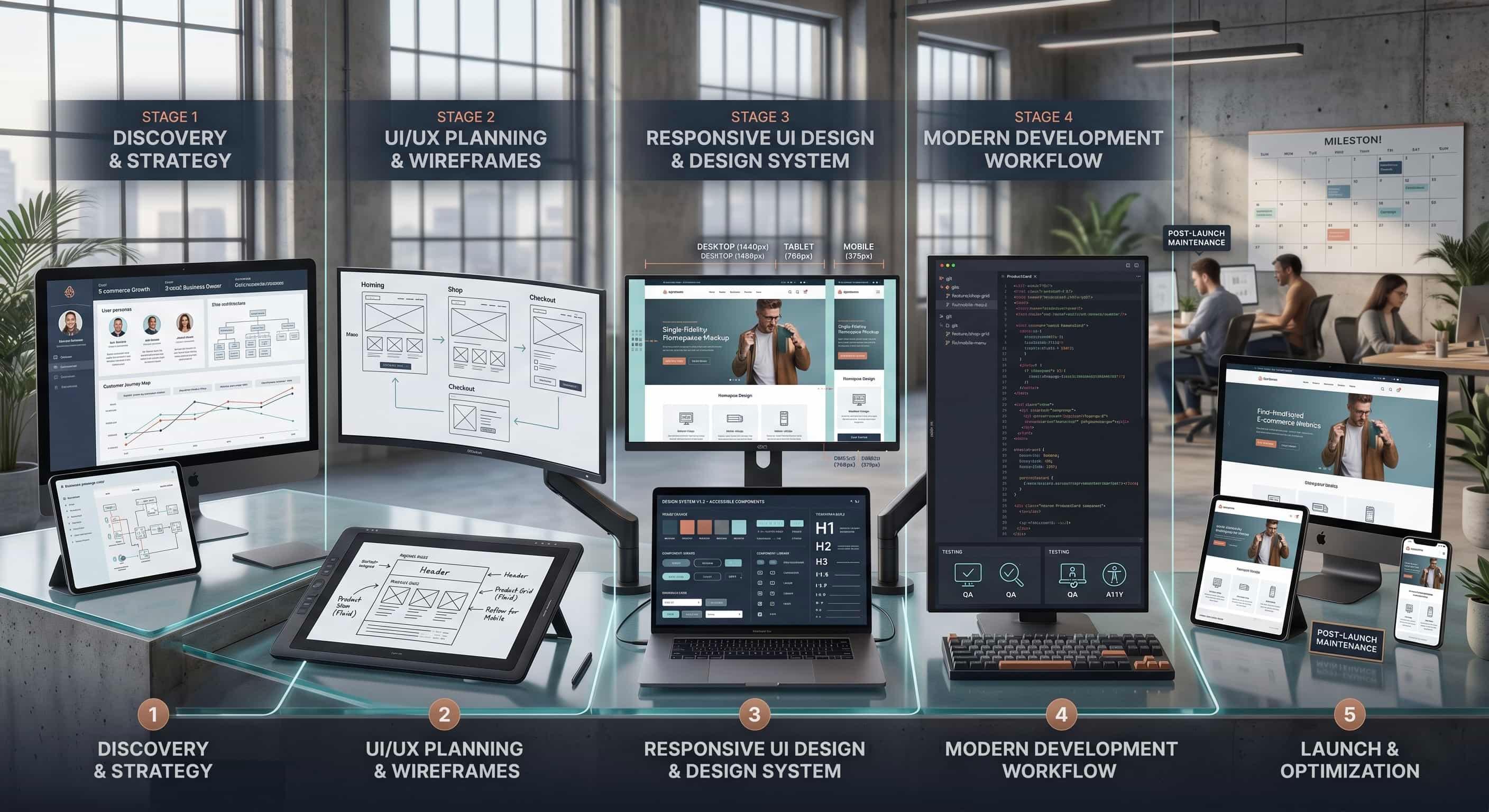 SKN IT website development workflow and roadmap visualization