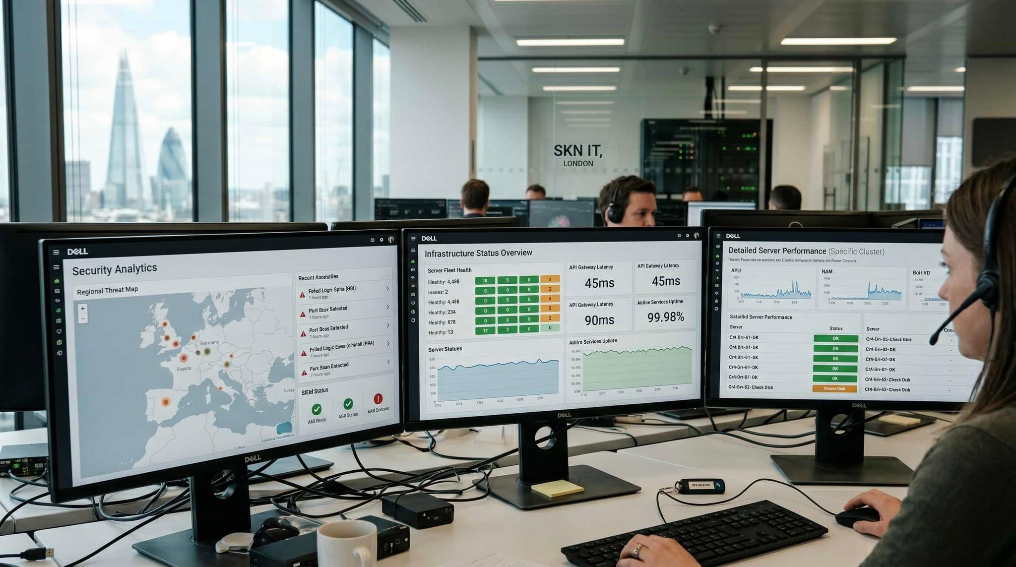 Real-time infrastructure monitoring dashboard at SKN IT